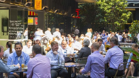 Eating out: The revived St James precinct.