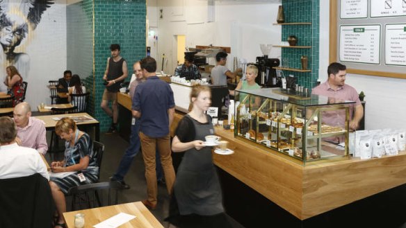 East-end draw: Axil Coffee Roasters' new cafe in the CBD.