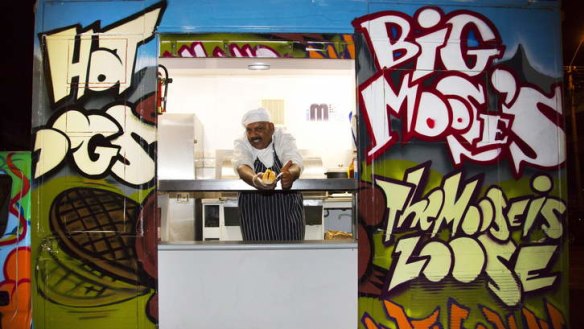 Big Moose's Food Van serves up parma dogs.