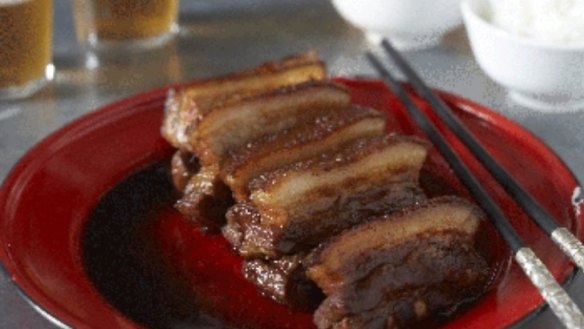 Slow steamed pork belly with plum wine