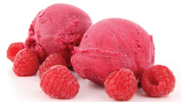 Alice Zaslavsky's raspberry sorbet.