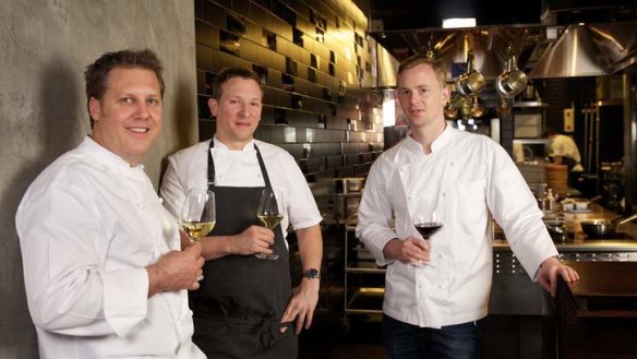 Inspired by Asia: (Left to right) Ross Lusted, Phil Wood and Ben Greeno have all been nominated for Chef of the Year at the Good Food Guide Awards.