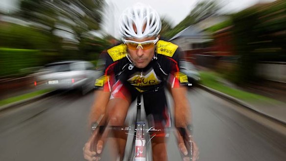 Wheel time … cyclist Gareth Williams is a keen Strava app user.