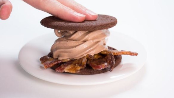 Big Gay Ice Cream's signature Choinkwich ice-cream sandwich with bacon.