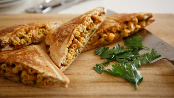 Frank Camorra's mac and cheese jaffle.