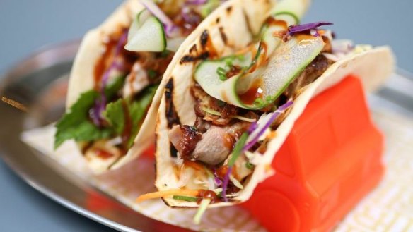 Roasted duck tacos.