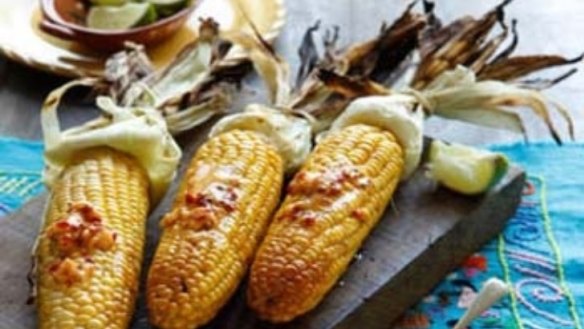 Grilled corn with chipotle butter