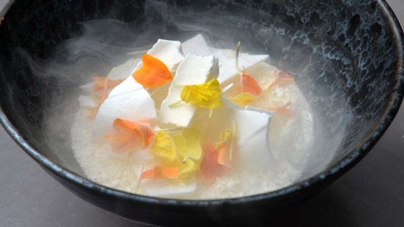 Liquid nitrogen is used in desserts to Harry Potter effect.