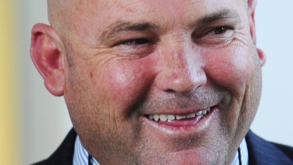 All smiles: Peter Moody speaks to the media after the decision.