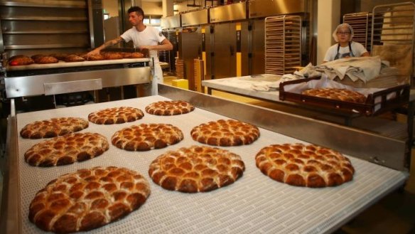 Inside the new Iggy's Bread bakery.