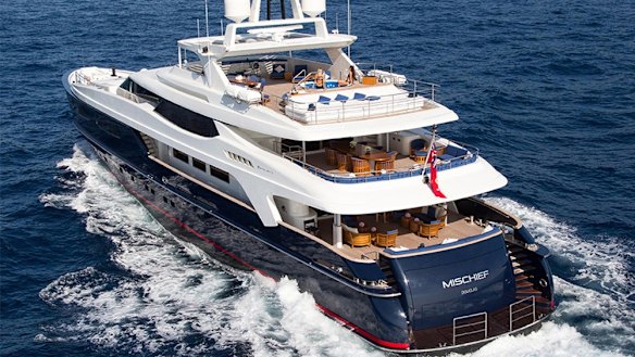 Ian Malouf's superyacht Mischief.