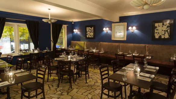 Grown-up affair: The parlour dining room has a supper club ambience.