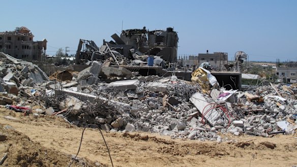 The Najjar house. The family has lost 37 members, eight in one airstrike on July 30.