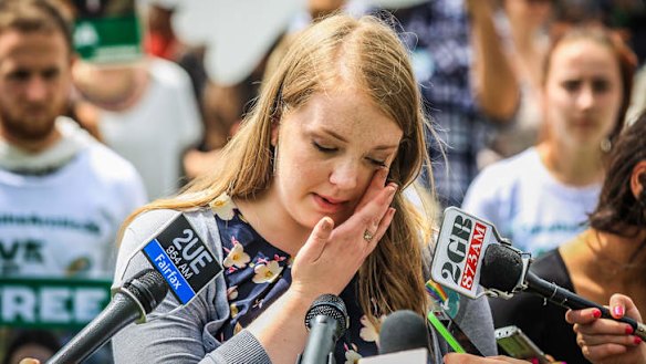 Greenpeace detainee's family speak at Sydney protest
