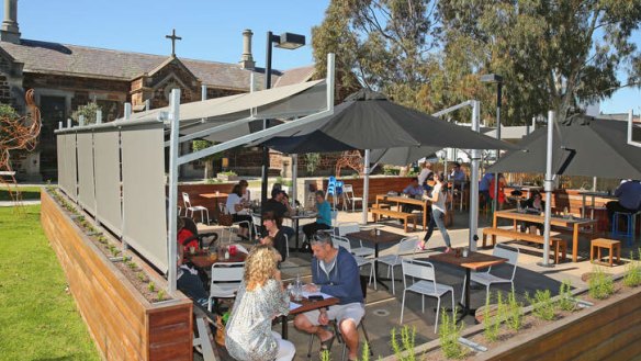 Bright spot: The outdoor area at Brighton Schoolhouse.