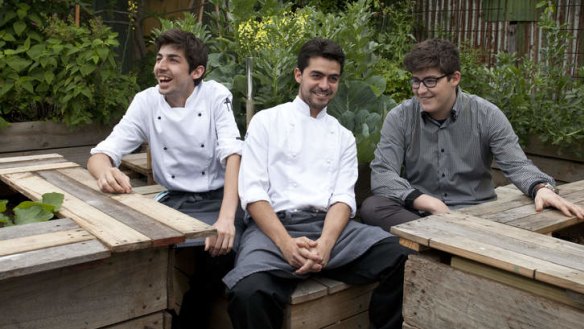 Brothers in food: Blayne, Tyson and Chayse Bertoncello.