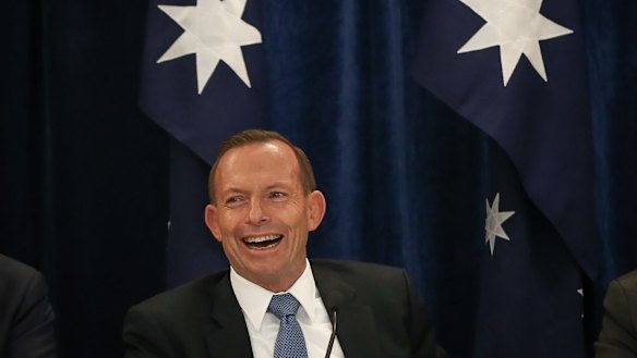 Prime Minister Tony Abbott during a joint press conference after the Council of Australian Governments meeting in Sydney on Thursday.