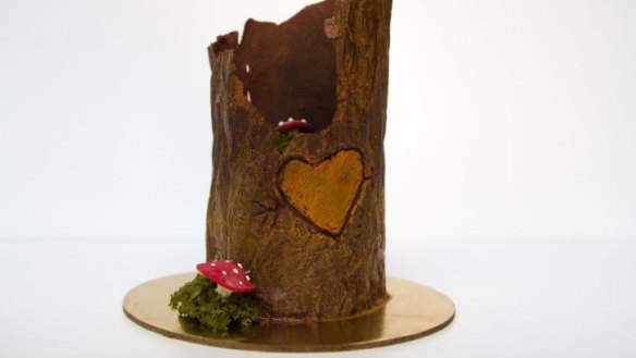 Gelato Messina's Valentine's Day dessert is 'grown' from an edible chocolate log. 