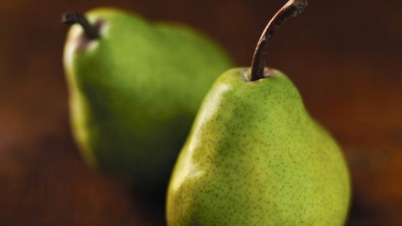 Packham pears are delicious, whether  raw or cooked. 