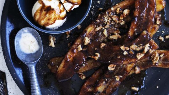 Boozy bananas: Adam Liaw's Bananas Foster.