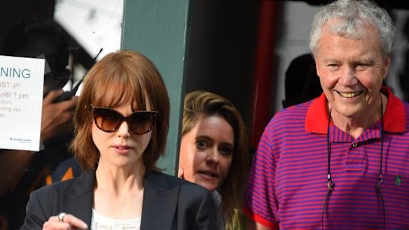 Nicole Kidman and her father Antony Kidman last month.