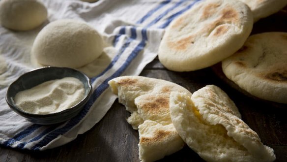 Moroccan semolina flatbread.