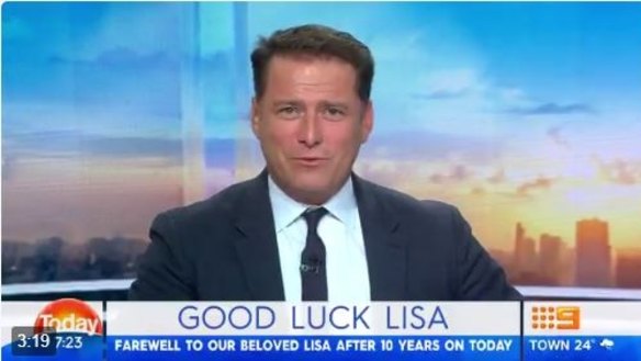 Karl Stefanovic called Wilkinson's departure a "shock".