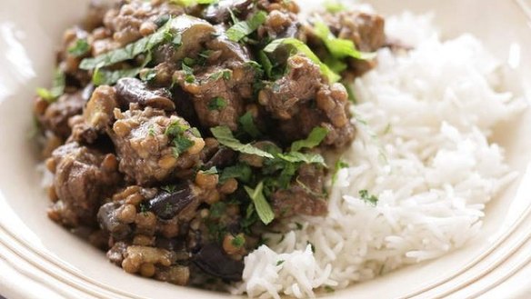 Traditional favourite: Lamb and eggplant khoresh.