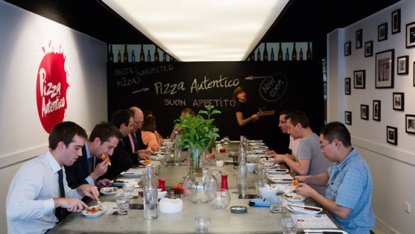 No limit: diners at Pizza Autentico can eat as much as they want over a 90-minute period.