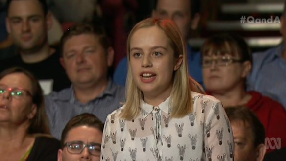 Audience member Holly James pressed Mr Birmingham on the fee increases.