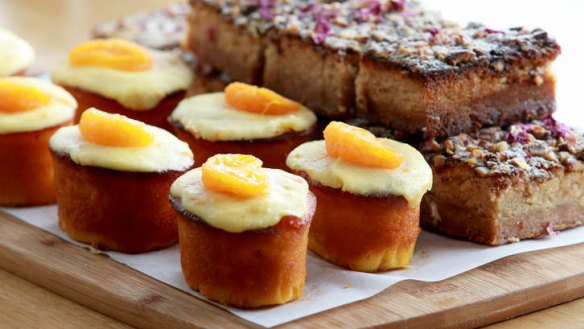 Flourless mandarin and almond cakes, and Persian love cake.