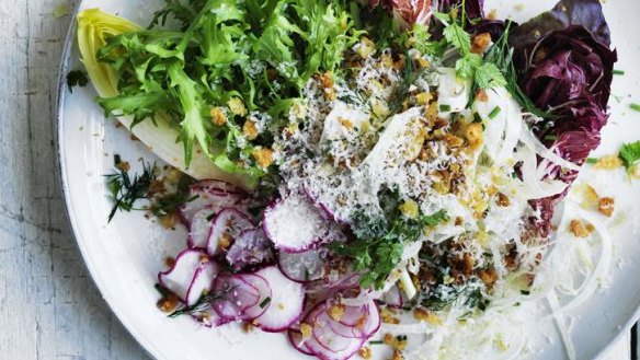 Savour the flavour: Radicchio salad with anchovy dressing.