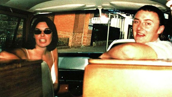 Still missing ... Peter Falconio, pictured in his van with Joanne Lees, before they were ambushed by Bradley John Murdoch.