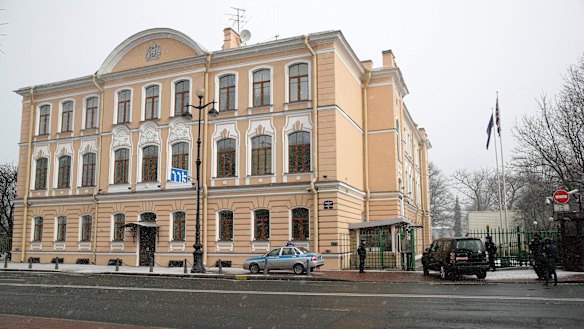 A view of the British Consulate General building, in St Petersburg, Russia.