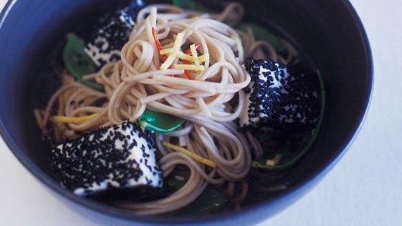 Soba noodles are a great base in this healthy vegetarian dinner.