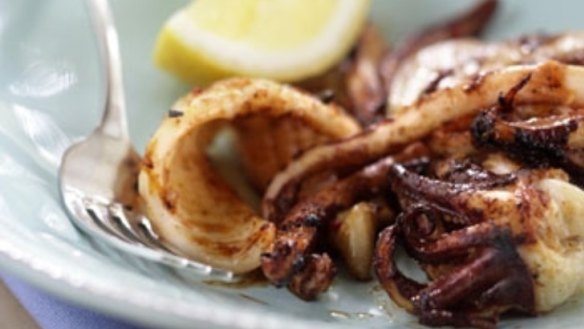 Grilled calamari