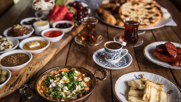Efendy's Turkish breakfast delicacies.