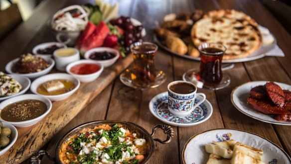 Efendy's Turkish breakfast delicacies.