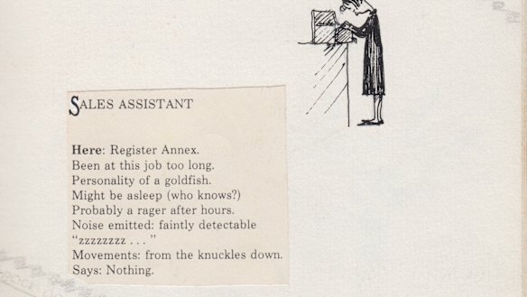 Detail from the author's In-Book of Department Store Paraphernalia.