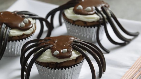 Spider cup cakes.