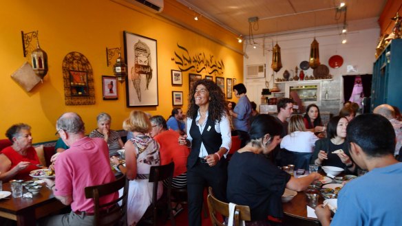 Hana Assafiri at Moroccan Soup Bar's original Fitzroy North home.