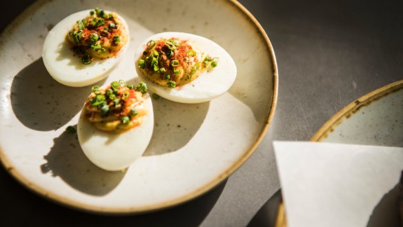 Devilled eggs.