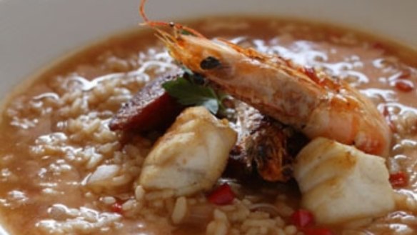 Portuguese seafood rice