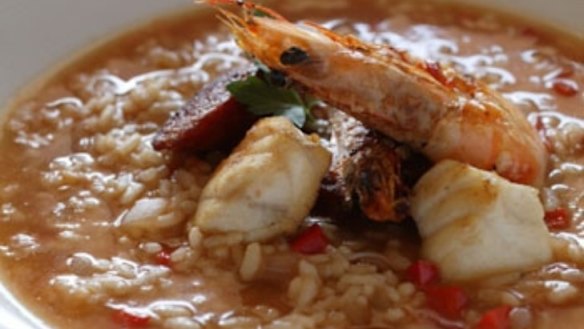 Portuguese seafood rice