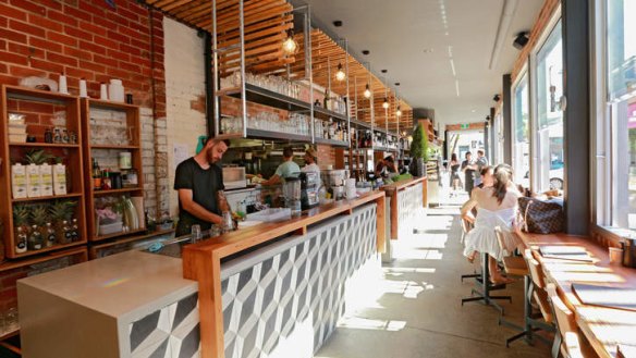 Inside the renovated cafe.