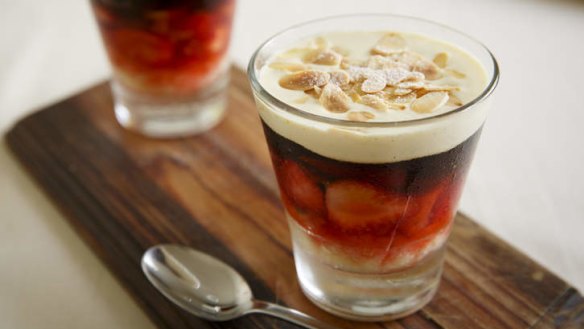 The sherry jelly and beautifully spiced custard make this trifle very special.