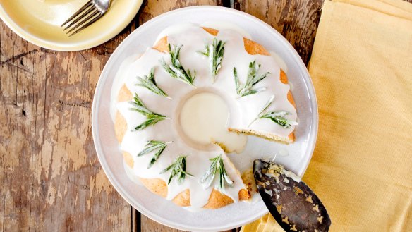 Rosemary, olive oil and orange bundt cake