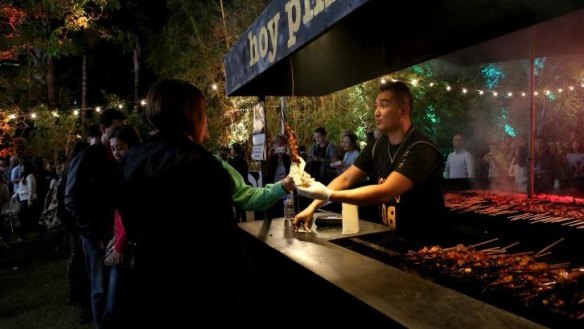 Thousands of people enjoy the Night Noodle Markets at South Bank.