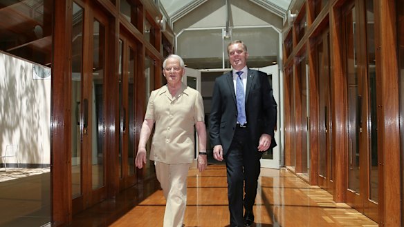 Liberal MP Philip Ruddock and Speaker Tony Smith on Wednesday.