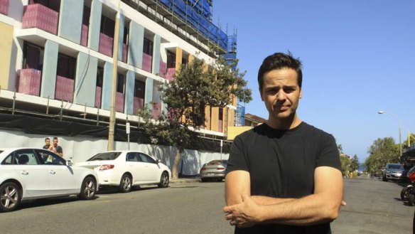Eugenio Maiale in front of the building that will house his new restaurant, A Tavola - Bondi.